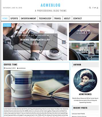 AcmeBlog : Professional Blog , News and Magazine WordPress Theme