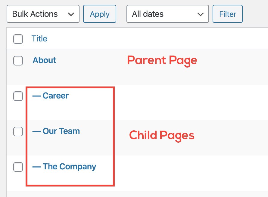 Child page