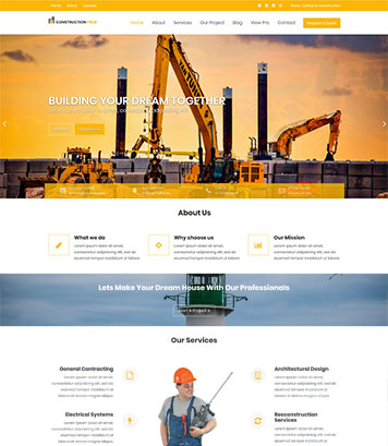 Construction Field : Impressive Construction & Real Estate Agencies WordPress Theme