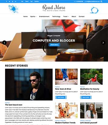 Read More WordPress blog theme
