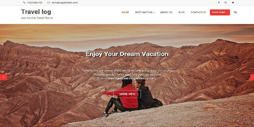 travellog free wordpress travel themes